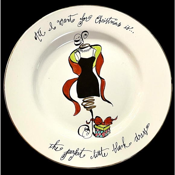 4 pack Vintage Rosanna fancy Christmas desert plates - Picture 4 of 7